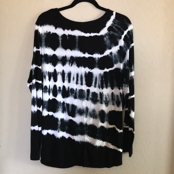 karen by karen kane tie dye tie front blouse Sz S - Picture 2 of 8